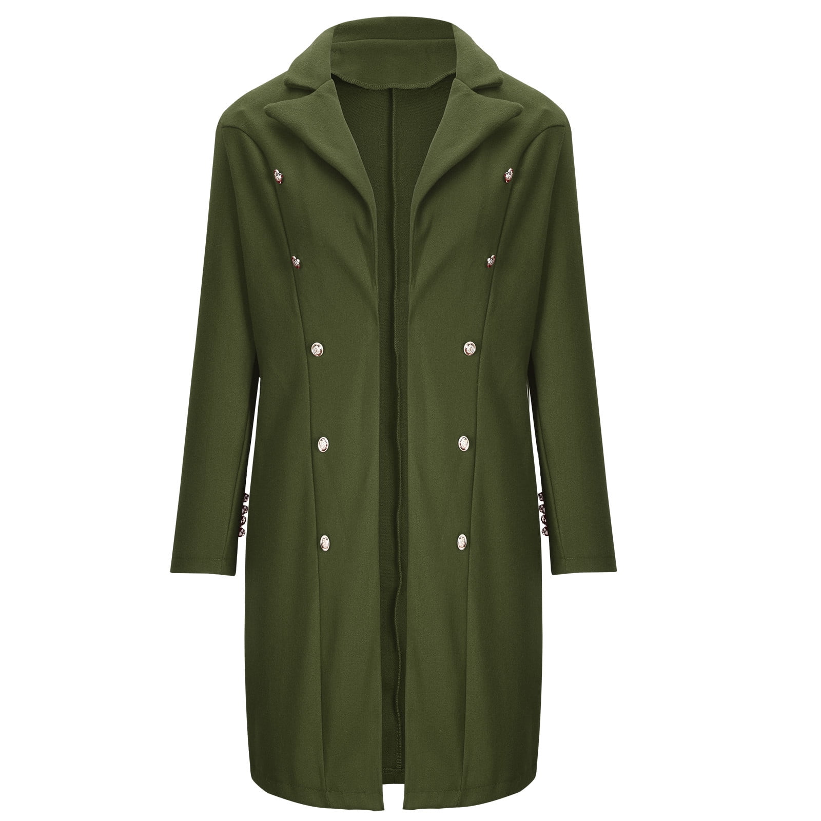 Lamb Fleece Coat for Women Lapel Long Sleeve Jacket Warm Winter Coats with  Hood Solid Three Quarter Length Outerwear, Army Green, Small : :  Clothing, Shoes & Accessories