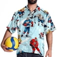 thumbnail image 4 of Ice Hockey Men's Short Sleeve Beach Shirts, Casual Printed Button Down Poplin Shirt Summer., 4 of 6