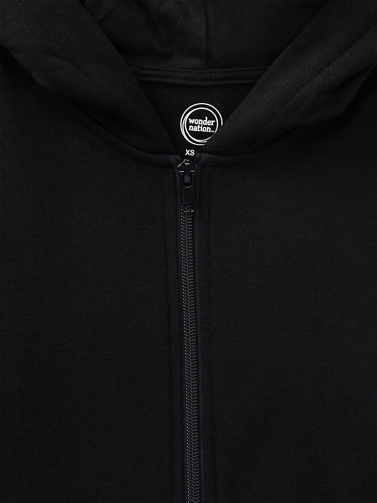 Wonder Nation Kids Unisex Fleece Full Zip Hoodie, Sizes 4-18 & Husky
