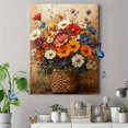 thumbnail image 4 of Qisvanset 12x16 Inch 2D Flat Framed Canvas Art, Cream Blue Vintage Butterfly Floral Boho Bedroom Home Wall Art, 4 of 5