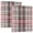 Dark Red Checkered Pattern, variant on D-shaped Binder with 3 Ring - PVC Waterproof 1.5 in Binder with Clear Pocket, Decorated with Peacocks ,1 pack