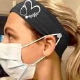 thumbnail image 5 of Sorrowso Unisex Doctor Nurse Button Headband Cute Stethoscope Heart Printed Headwrap Anti-Tight Protect Ears Face Mask Holder Elastic Hairband, 5 of 15