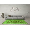thumbnail image 3 of Ahgly Company Indoor Round Oriental Green Industrial Area Rugs, 4' Round, 3 of 4