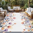 thumbnail image 2 of Spring Floral Outdoor Rug for Patio/Deck/Porch, Non-Slip Large Area Rug 5 x 7 Ft, Elegant Flowers Farmhouse Botanical Indoor Outdoor Rugs Washable Area Rugs, Reversible Camping Rug Carpet Runner, 2 of 8
