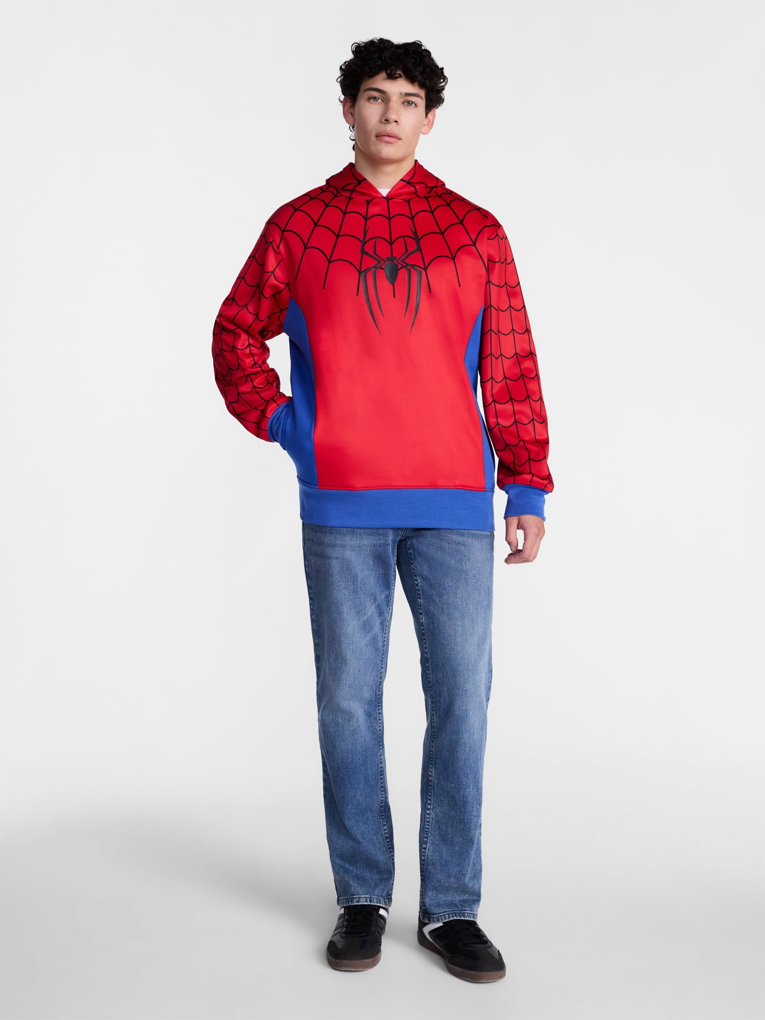 Marvel Spider-Man Men's Cosplay Hoodie Sweatshirt Halloween, Sizes XS-3XL