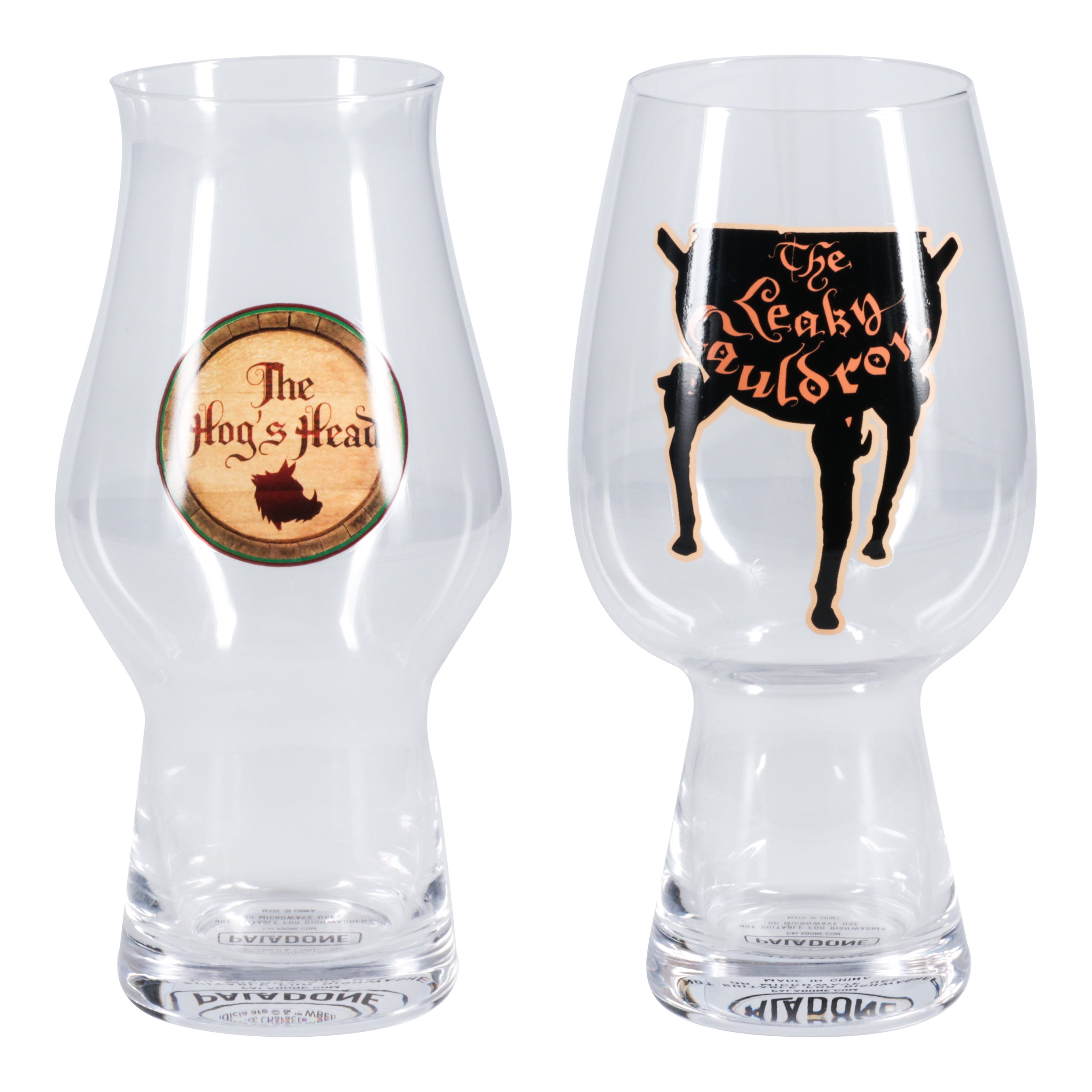 Paladone Harry Potter Hog's Head & Leaky Cauldron Glass Tumblers Set of 2