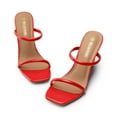 thumbnail image 2 of DREAM PAIRS Women's Slides Wedge Sandals Two Strap Square Open Toe Dress Shoes, 2 of 5