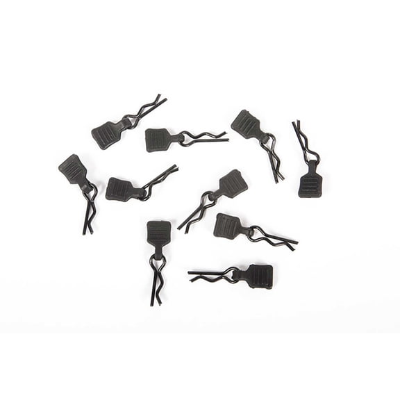 Axial 3mm Body Clip w/Tab Black 10pc AXI206000 Elec Car/Truck Replacement Parts