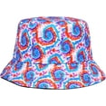 thumbnail image 5 of CoCopeaunts Colorful Tie Dye Bucket Hat for Women Rainbow-Vortex Bucket Cap Summer Sunscreen Fashion Reversible Fisherman Hat, 5 of 8