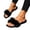 Black, variant on Women's Furry Slides Fluffy Slippers Cute Open Toe Sandals House Slides on Flats Black 9