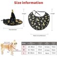 thumbnail image 2 of (L)Dog Halloween costumes, dog and cat cape hats pet cape costumes pet cape with witch hat and pet bow tie role play costume Halloween costumes suitab, 2 of 5