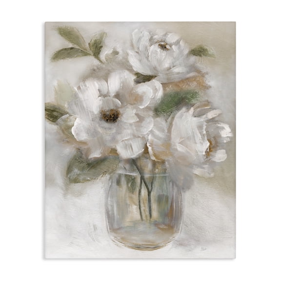 Stupell Industries French Country Brushed Neutrals Bouquet Canvas Art, 16 x 20, by Nan