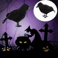 6 Pieces Halloween Black Crows Feathered Crows Realistic Looking Ravens