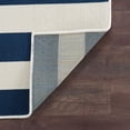 thumbnail image 4 of 5x8 Water Resistant, Indoor Outdoor Rugs for Patios, Front Door Entry, Entryway, Deck, Porch, Balcony | Outside Area Rug for Patio | Navy, Stripe | Size: 5'3'' x 7'3'', 4 of 8