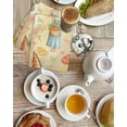 thumbnail image 4 of Spring Easter Kitchen Dish Towels for Drying Dishes Set of 2, Bunny Carrots Eggs Floral Botanical Yellow Waffle Weave Microfiber Hand Tea Bathroom Towels Quick Dry & Absorbent Towel 15.7x23.6, 4 of 7