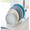 thumbnail image 2 of Plate Storage Rack, Vertical Plate Rack Drain, Cutting Boards, Pastry, Serving Tray Holder, Lid Organizer, Cabinet Dish Rack (White, 2-pack) White, 2 of 8
