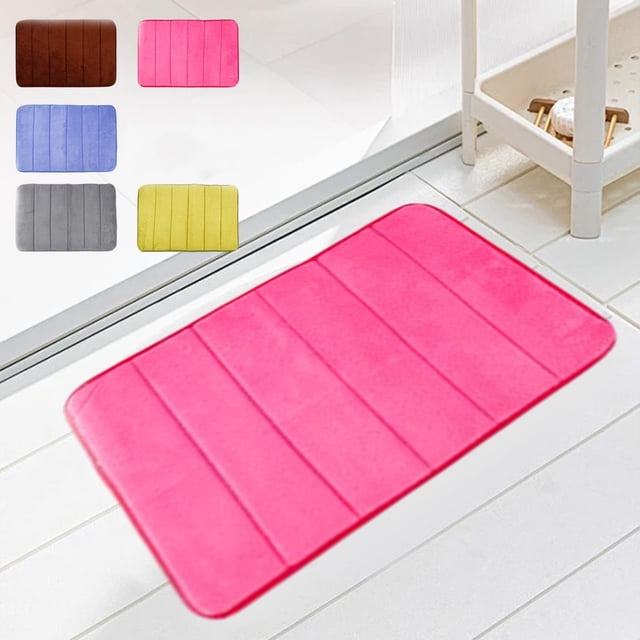 Alfombras de baño RFUGUG, suaves y cómodas, de espuma viscoelástica, antideslizantes, de secado rápido, absorbentes, de algodón grueso, para baño, decoración del hogar, 40,6 x 60,9 cm