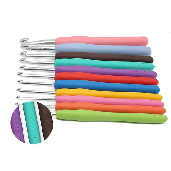 SIEYIO 31Pcs Crochet Hooks Set Ergonomic Soft Grip Handles, Crochet Kits for Beginner Hand Stitching DIY Crochet Craft