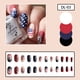 thumbnail image 4 of Uñas postizas cortas con diseño patriótico de almendra, con pegamento, cobertura total, cuadradas, para el Día de la Independencia, decoración de uñas para mujeres el 4 de julio., 4 of 6