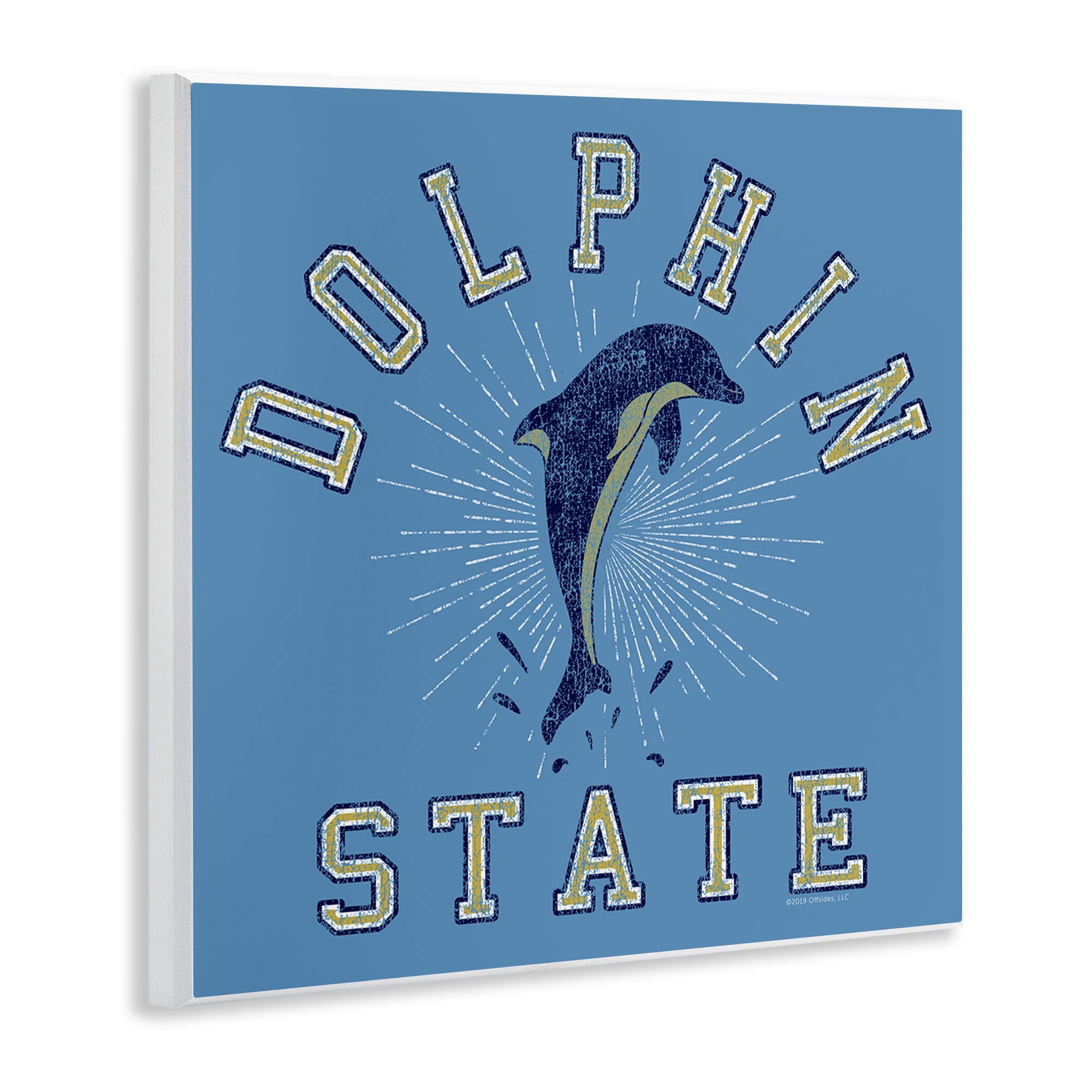 Stupell Industries Vintage Dolphin State Novelty & Humor Painting Unframed Art Print Wall Art, 12 x 12