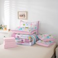 thumbnail image 6 of Manfei Colorful Dinosaur Eggs 7-Piece Twin Bedding Sets,Modern Geometric Stripe Bedding Comforter Set,Rainbow Polka Dots Sheet Sets For Girls Kids,Breathable Home Decor Reversible, 6 of 8