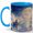 Blue, variant on Moon Boat Dream 11oz Ceramic Mug, Cloud Sea Fantasy Art