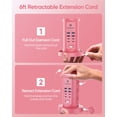 thumbnail image 2 of Protector de sobretensión Power Strip Tower kakyanill 9 AC 8 USB, rosa, 2 of 7