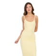 thumbnail image 5 of Forever 21 Women’s Rib Midi Dress with Slight Scoop Back, Slim Fitted Silhouette and Stretch Fabric for Everyday Casual to Elevated Styling, XS-XL, 5 of 6