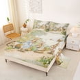 thumbnail image 2 of Erosebridal Kawaii Rabbit Bunny Bed Sheets,Rustic Farmhouse Flowers Kids King Sheets For Girls 4-Piece, 2 of 6