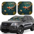thumbnail image 1 of Fotbe Koi Pond Lilies 2-Piece Car Windshield Sun Shade | Sun Blocker for Car Windshield | Foldable Automotive Interior Accessories for Sun Protection-Medium, 1 of 6