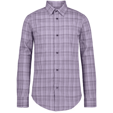 Calvin Klein PURPLE Big Boys Long Sleeve Stretch Tonal Plaid Shirt, US 20