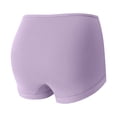 thumbnail image 5 of Lumtrix Women's Cotton Underwear Mid Rise Boy Shorts Full Coverage Soft Stretch Cotton Panties Comfort Briefs Light Purple 2XL, 5 of 5