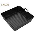 thumbnail image 1 of Rectangle Silicone Fryer Liner Dual Handles Food Grade BPA Free Heat Resistant Dishwasher Safe Reusable Oven Baking Tray Basket Bowl Kitchen Supplies, 1 of 5