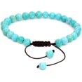 thumbnail image 1 of Bracelet Ajustable Unisexe en Perles Rondes de 6 mm en Amazonite Brésilienne Naturelle, 1 of 3