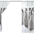 thumbnail image 4 of GZHJMY Cute Penguins Sheer Window Curtain Panel Drape 55x84 Inch for Living Room Bedroom Kids Room 2 Piece Home Decor, 4 of 4