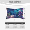 thumbnail image 4 of Sikiie Underwater Turtle Dolphin Octopus Print Plush Pillow Cover, Wrinkle-proof and Stain-resistant Pillow Protector without Pillow Core, Home Decoration-20"x30", 4 of 6