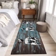 thumbnail image 4 of Farmhouse Wooden Grain 2'x6' Runner Rugs for Hallway Kitchen Bedside Non Slip Washable, Vintage Shabby Cow Pig Chicken Entryway Rug Runners with Rubber Backing, Long Carpet Runner for Laundry Room, 4 of 8