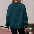thumbnail image 4 of huaimei Women'S Winter Casual Pullover Sweatshirt Loose Fit with Side Slits, Solid Color Long-Sleeve Stand Collar Tops, 4 of 7