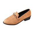 thumbnail image 4 of Tao Tao Womens Loafers Shoes Fashion Low Heel Slip on Shoes Comfortable Driving Flats Casual Shoes Brown 42, 4 of 9