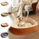 thumbnail image 1 of Casita Ovalada para Mascotas, Cama Cálida para Perros y Gatos, Almohadilla de Forro Polar para Mascotas, Color Marrón, 50 X 40 Cm, Lavable a Máquina, Accesorios para Mascotas, 1 Unidad, 1 of 6