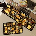 thumbnail image 4 of YIMEIS Enjoy the coffee 3Pcs Flannel Kitchen Mat Set, Non-Slip Machine Washable Rugs for Kitchen, Hallway & Laundry Room, 4 of 10