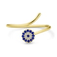 thumbnail image 2 of Bling Jewelry CZ Midi Knuckle Warp Evil Eye Ring Gold Plated .925 Sterling Silver, 2 of 6