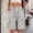 Khaki, variant on Women Wide Leg Shorts Loose Knee‑Length Linen Button Fly Multi‑Pocket Hiking Shorts Black