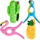 thumbnail image 1 of 4 piezas Clips para toallas de playa para sillas de playa soporte para sillón Cactus cocotero pinzas para toallas de playa accesorios para piscinas de vacaciones, 1 of 5