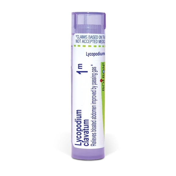 Boiron Lycopodium Clavatum 1M, Homeopathic Medicine for Bloated Abdomen Improved By Passing Gas, 80 Pellets