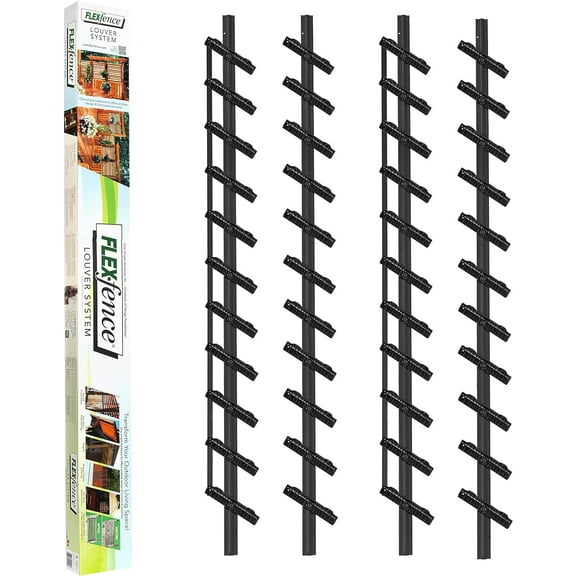 Flex-Fence, Decorative Versa Fence Louver System, Perfect for Gardens, Patios and Outdoor Spaces, Indoor and Outdoor Use, 2 Pack