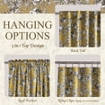 thumbnail image 7 of StangH Velvet Floral Curtains 84 inches Long, Vintage Peony Patterned Drapes with Victorian Design for Bedroom, Mustard Yellow, W52 x L84, 2 Panels, 7 of 7