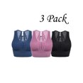thumbnail image 1 of SAYFUT Women's Seamless Sports Bra High Impact Mesh Eyelet Racerback Running Workout Yoga Crop Top 3 Pack, 1 of 7