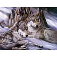 thumbnail image 1 of Cuadros Decorativos 5D DIY diamante pintura lobos en la nieve taladro redondo completo manualidades mosaico regalos Ehuebsd Nuevos Originales, 1 of 9