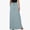 Light Blue, variant on Leesechin Boho Skirts for Women Ladies Fashion Solid Color Pocket Elastic Waist Casual Ankle Skirt